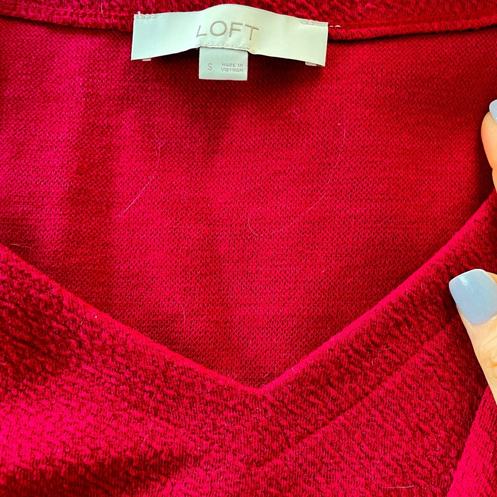 Cozy red soft sweater shirt